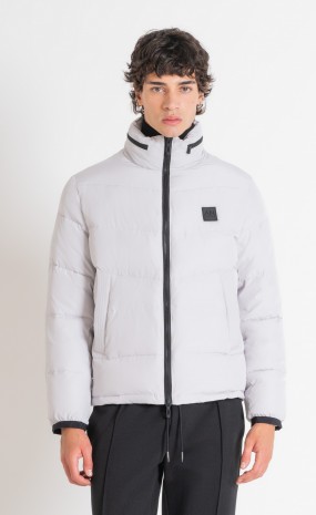 REGULAR FIT WHITE DOWN JACKET WITH DUPONT SORONA SYNTHETIC PADDING