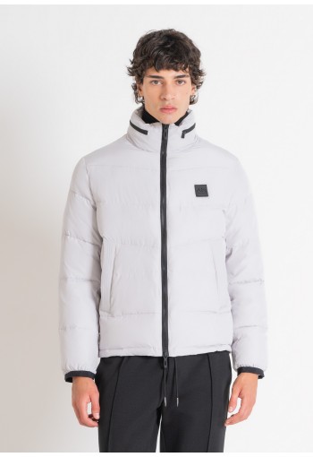 REGULAR FIT WHITE DOWN JACKET WITH DUPONT SORONA SYNTHETIC PADDING