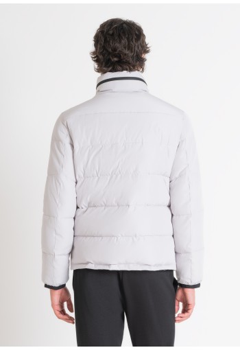 REGULAR FIT WHITE DOWN JACKET WITH DUPONT SORONA SYNTHETIC PADDING