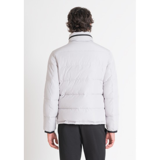 REGULAR FIT WHITE DOWN JACKET WITH DUPONT SORONA SYNTHETIC PADDING