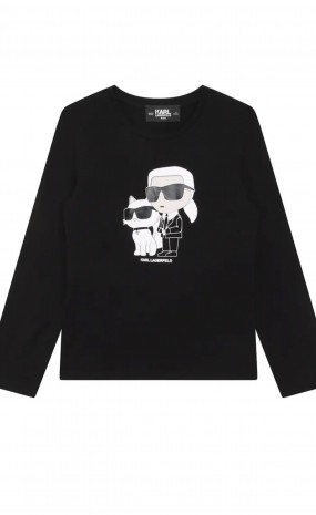 Karl Lagerfeld παιδικό Τ-shirt μαύρο